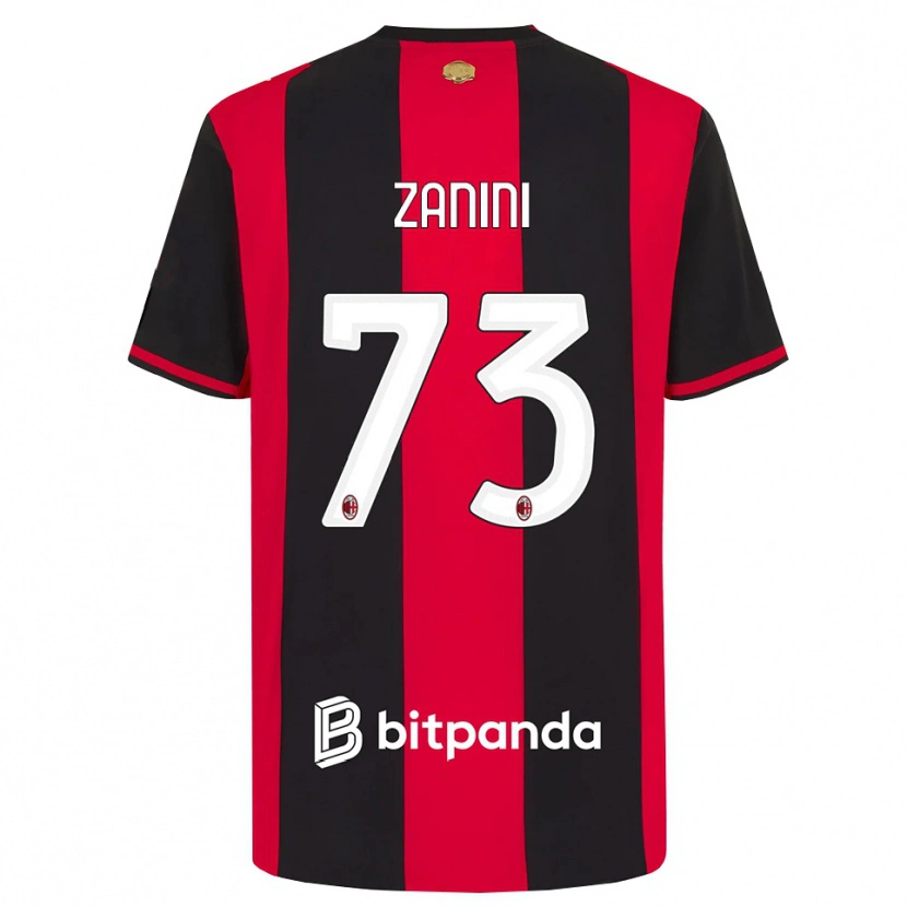 Danxen Børn Paola Zanini #73 Rød Sort Hvid Hjemmebane Spillertrøjer 2026/27 Trøje T-Shirt
