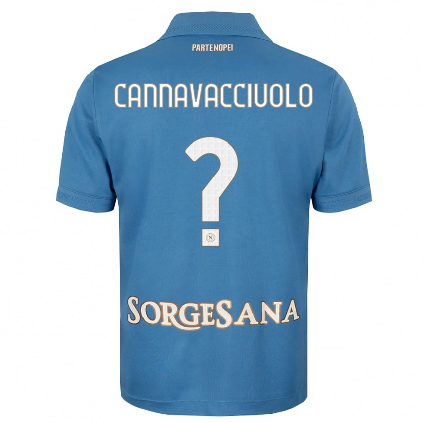 Danxen Børn Luigi Pio Cannavacciuolo #0 Tågeblå Hvid Hjemmebane Spillertrøjer 2026/27 Trøje T-Shirt