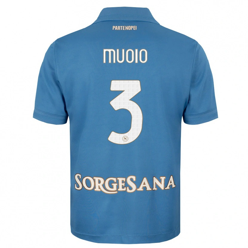 Danxen Børn Gabriele Muoio #3 Tågeblå Hvid Hjemmebane Spillertrøjer 2026/27 Trøje T-Shirt