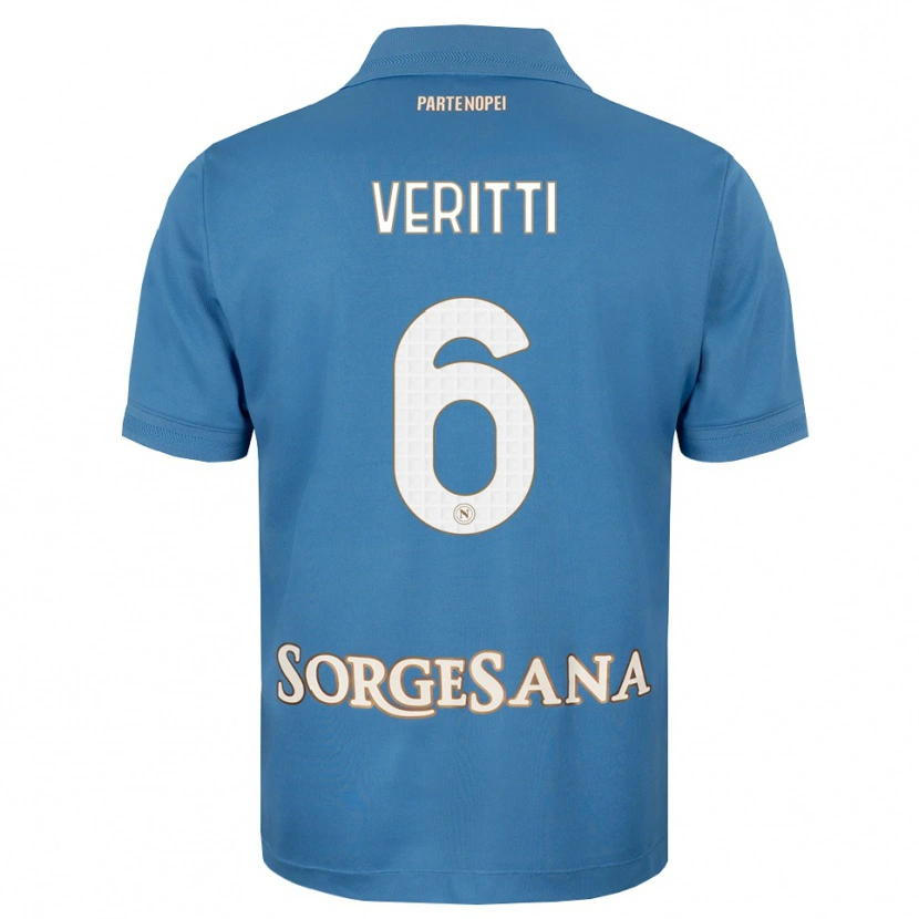 Danxen Børn Federica Veritti #6 Tågeblå Hvid Hjemmebane Spillertrøjer 2026/27 Trøje T-Shirt