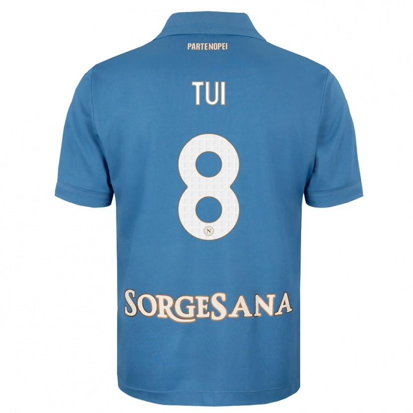 Danxen Børn Sara Tui #8 Tågeblå Hvid Hjemmebane Spillertrøjer 2026/27 Trøje T-Shirt