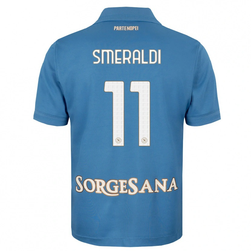 Danxen Børn Andrea Smeraldi #11 Tågeblå Hvid Hjemmebane Spillertrøjer 2026/27 Trøje T-Shirt