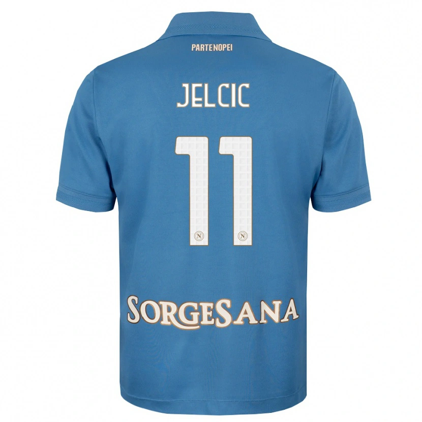 Danxen Børn Maja Jelčić #11 Tågeblå Hvid Hjemmebane Spillertrøjer 2026/27 Trøje T-Shirt