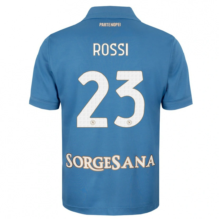 Danxen Børn Leonardo Rossi #23 Tågeblå Hvid Hjemmebane Spillertrøjer 2026/27 Trøje T-Shirt