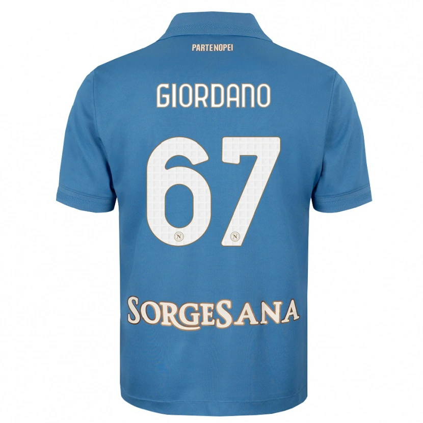 Danxen Børn Michela Giordano #67 Tågeblå Hvid Hjemmebane Spillertrøjer 2026/27 Trøje T-Shirt