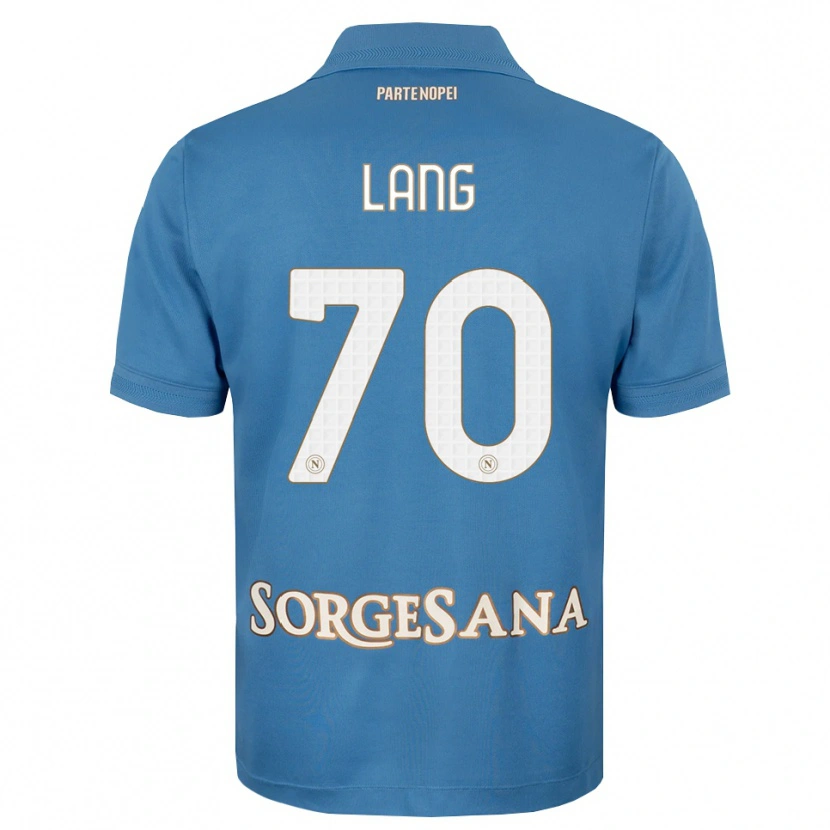 Danxen Børn Noa Lang #70 Tågeblå Hvid Hjemmebane Spillertrøjer 2026/27 Trøje T-Shirt