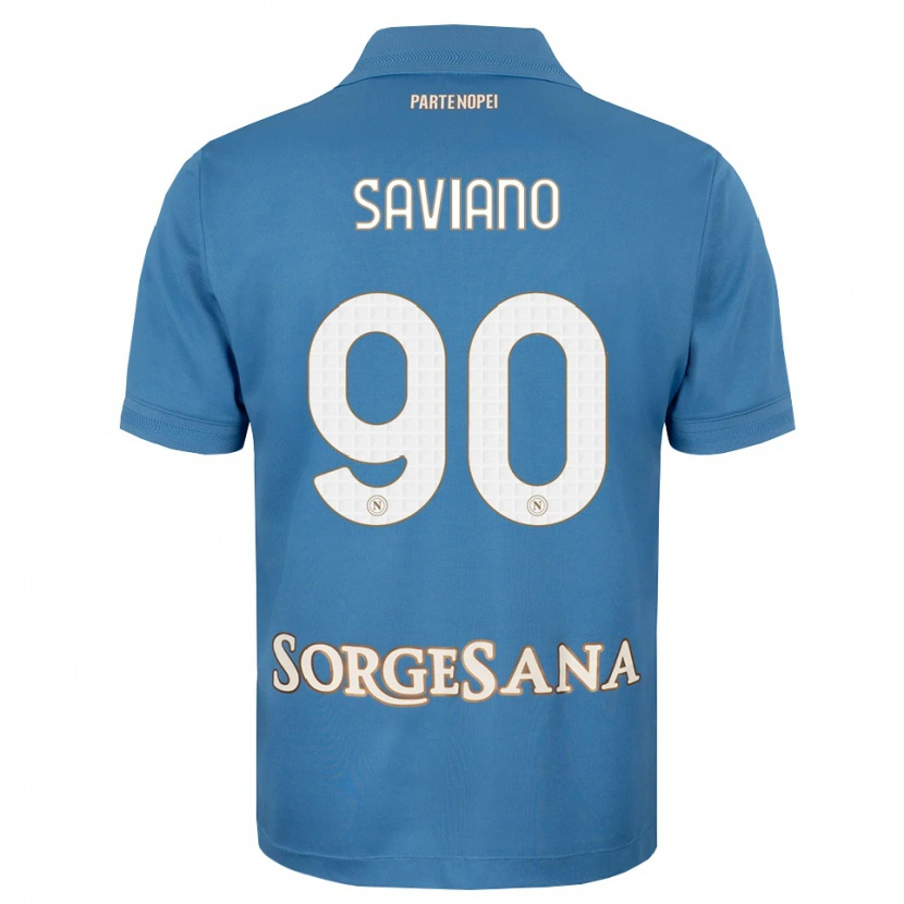Danxen Børn Raffaele Saviano #90 Tågeblå Hvid Hjemmebane Spillertrøjer 2026/27 Trøje T-Shirt