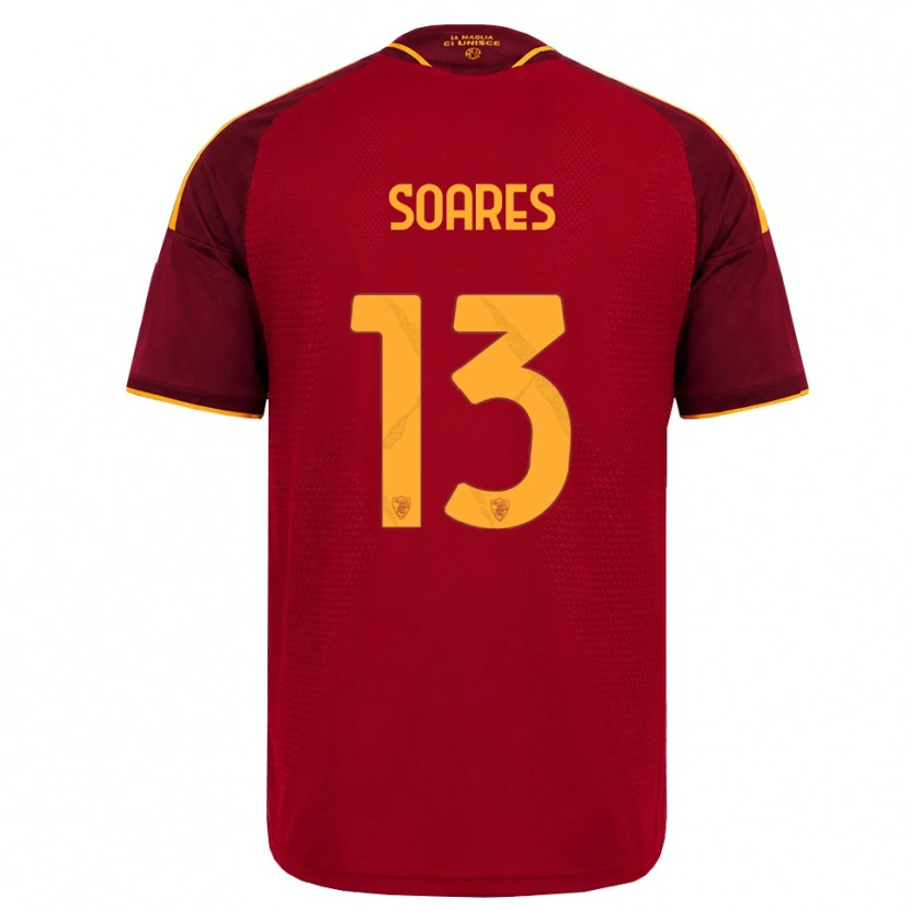 Danxen Børn Jayden Soares #13 Rød Gylden Gul Hjemmebane Spillertrøjer 2026/27 Trøje T-Shirt