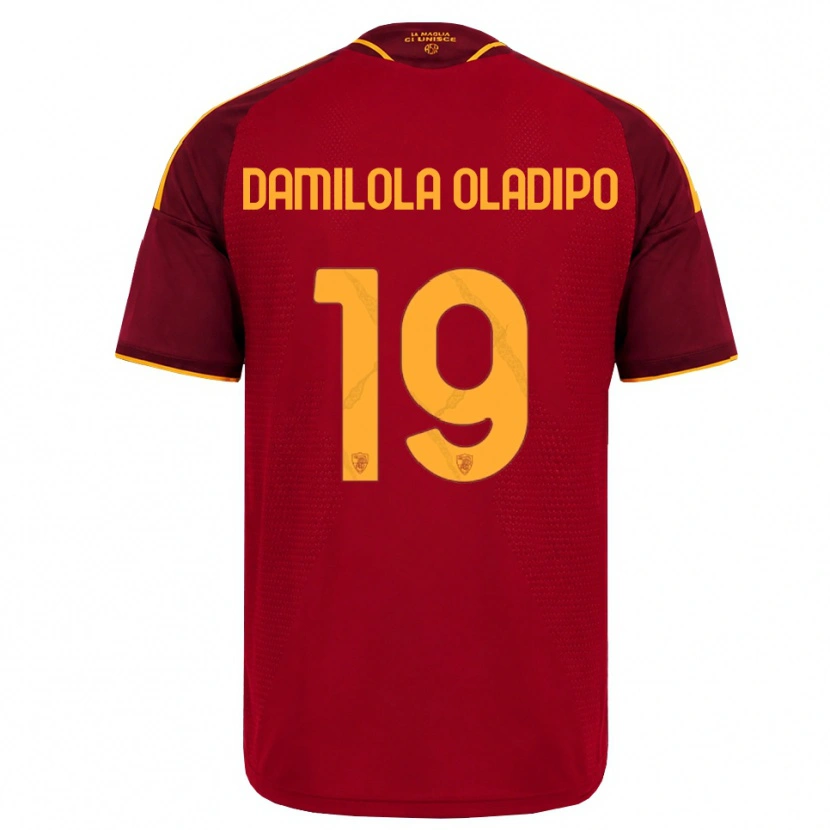Danxen Børn Shukurat Damilola Oladipo #19 Rød Gylden Gul Hjemmebane Spillertrøjer 2026/27 Trøje T-Shirt