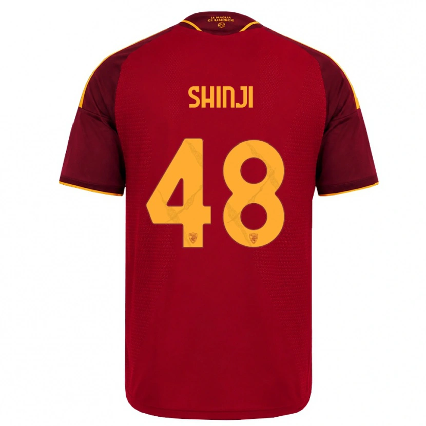 Danxen Børn Shin-Ji Kim #48 Rød Gylden Gul Hjemmebane Spillertrøjer 2026/27 Trøje T-Shirt