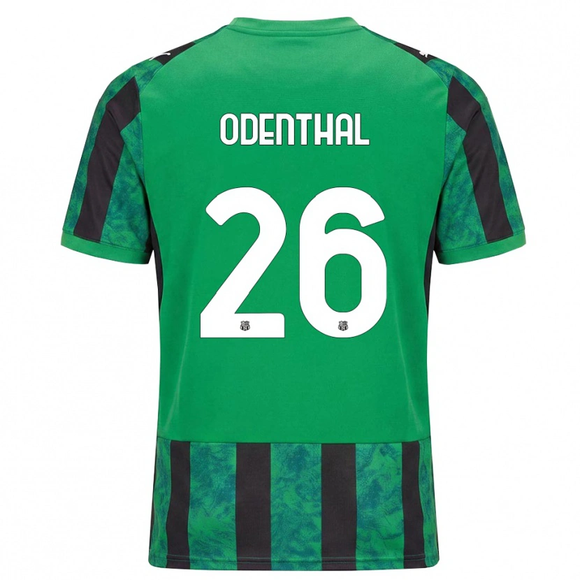Danxen Børn Cas Odenthal #26 Grøn Sort Hvid Hjemmebane Spillertrøjer 2026/27 Trøje T-Shirt