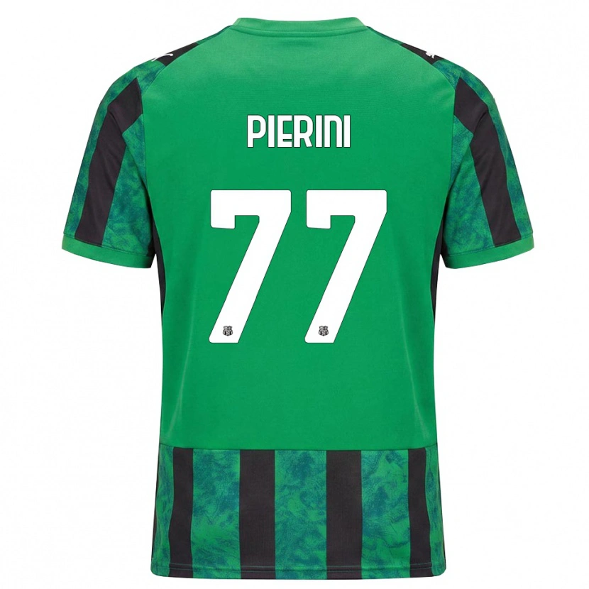 Danxen Børn Nicholas Pierini #77 Grøn Sort Hvid Hjemmebane Spillertrøjer 2026/27 Trøje T-Shirt