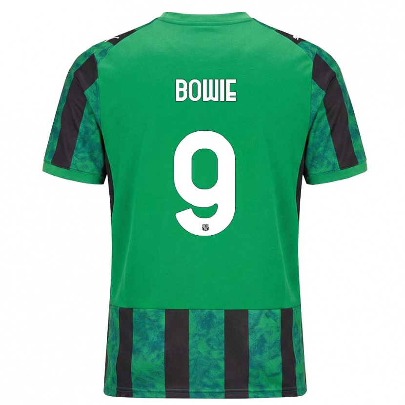 Danxen Børn Kieron Bowie #9 Grøn Sort Hvid Hjemmebane Spillertrøjer 2026/27 Trøje T-Shirt