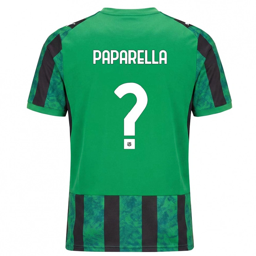 Danxen Børn Gioele Paparella #0 Grøn Sort Hvid Hjemmebane Spillertrøjer 2026/27 Trøje T-Shirt