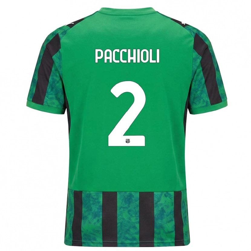 Danxen Børn Devis Pacchioli #2 Grøn Sort Hvid Hjemmebane Spillertrøjer 2026/27 Trøje T-Shirt