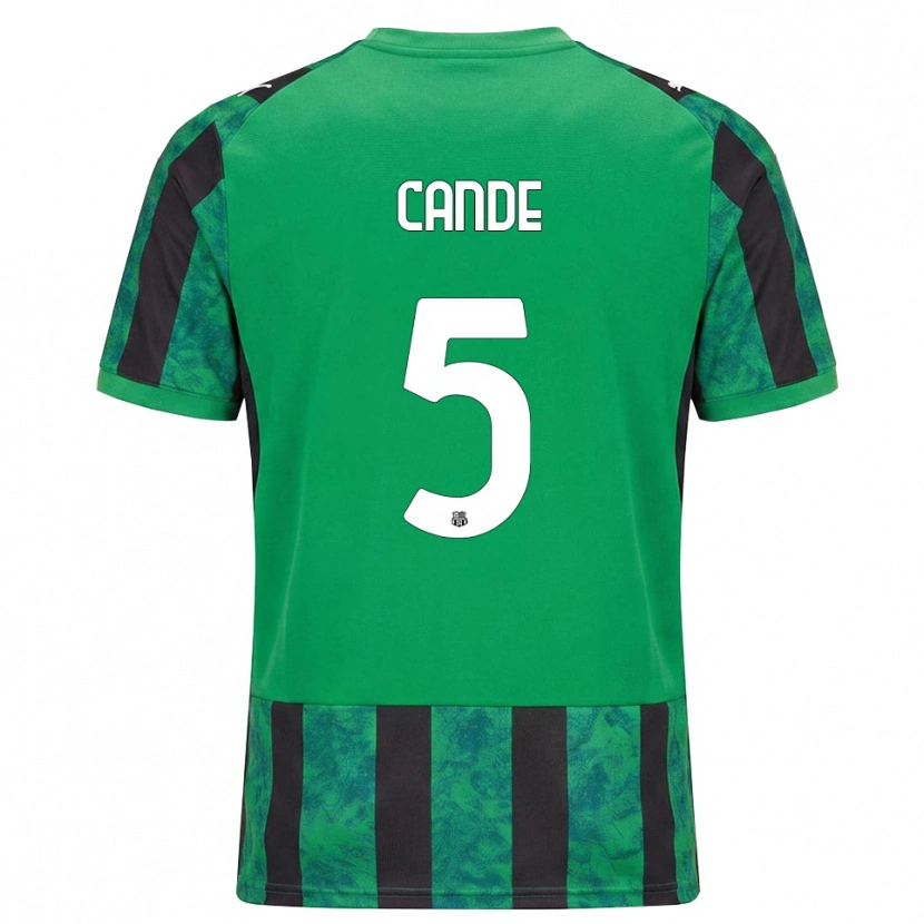 Danxen Børn Fali Candé #5 Grøn Sort Hvid Hjemmebane Spillertrøjer 2026/27 Trøje T-Shirt