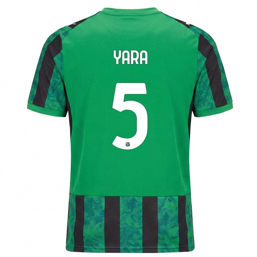 Danxen Børn Moussa Yara #5 Grøn Sort Hvid Hjemmebane Spillertrøjer 2026/27 Trøje T-Shirt