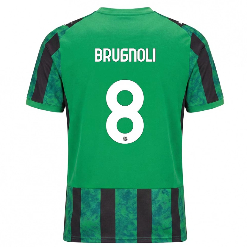 Danxen Børn Giuseppe Brugnoli #8 Grøn Sort Hvid Hjemmebane Spillertrøjer 2026/27 Trøje T-Shirt