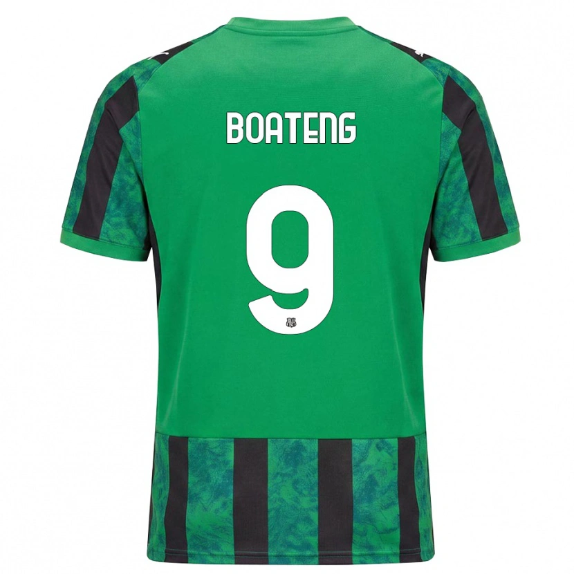 Danxen Børn Owen Boateng #9 Grøn Sort Hvid Hjemmebane Spillertrøjer 2026/27 Trøje T-Shirt