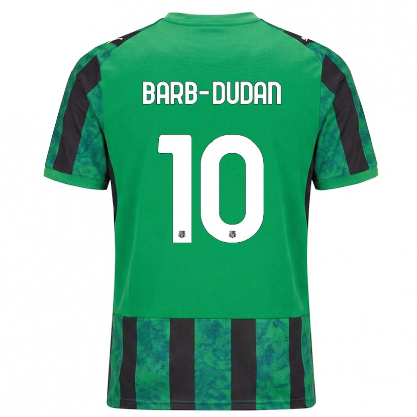 Danxen Børn Marco Barb-Dudan #10 Grøn Sort Hvid Hjemmebane Spillertrøjer 2026/27 Trøje T-Shirt