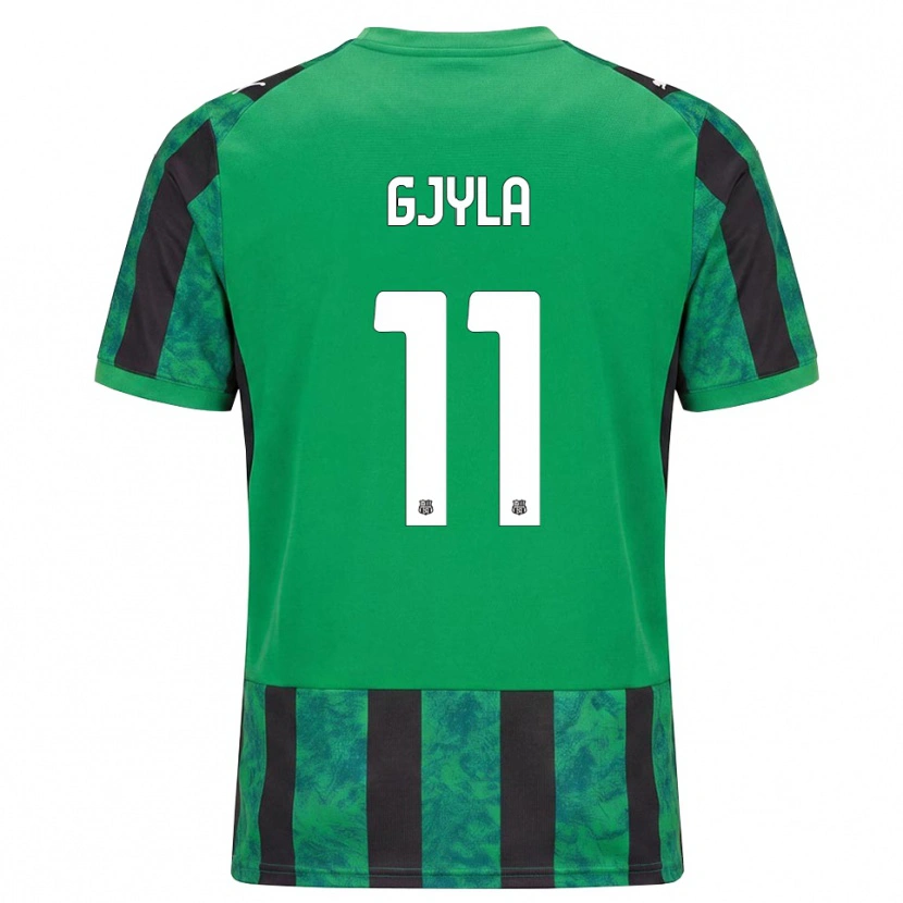 Danxen Børn Briajan Gjyla #11 Grøn Sort Hvid Hjemmebane Spillertrøjer 2026/27 Trøje T-Shirt