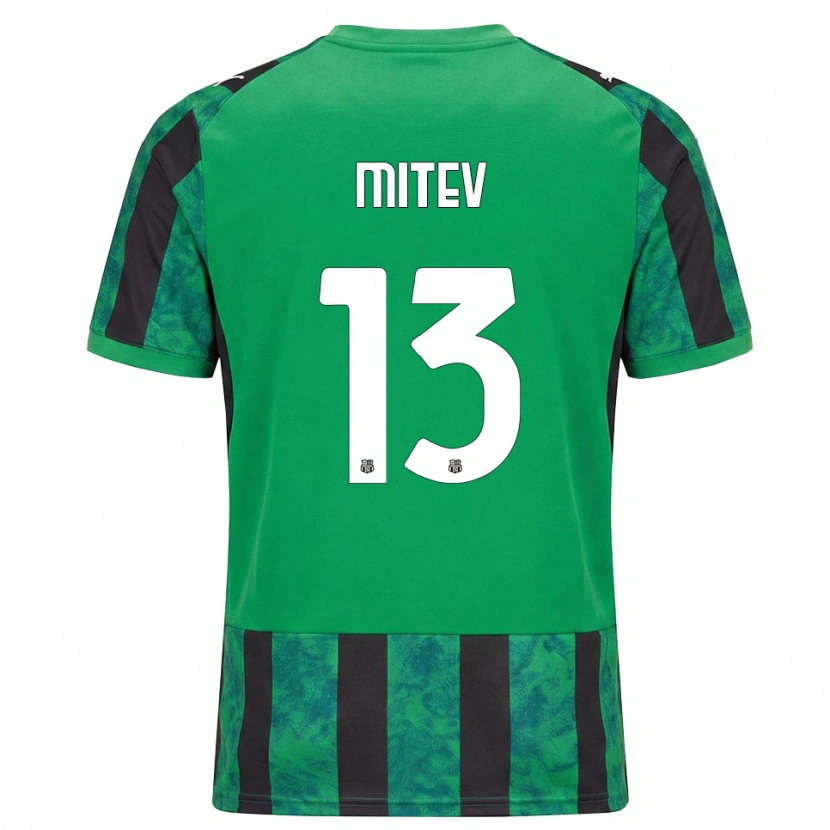Danxen Børn Nikola Mitev #13 Grøn Sort Hvid Hjemmebane Spillertrøjer 2026/27 Trøje T-Shirt