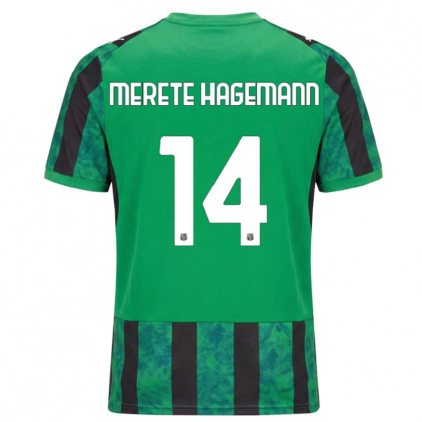 Danxen Børn Maja Merete Hagemann #14 Grøn Sort Hvid Hjemmebane Spillertrøjer 2026/27 Trøje T-Shirt