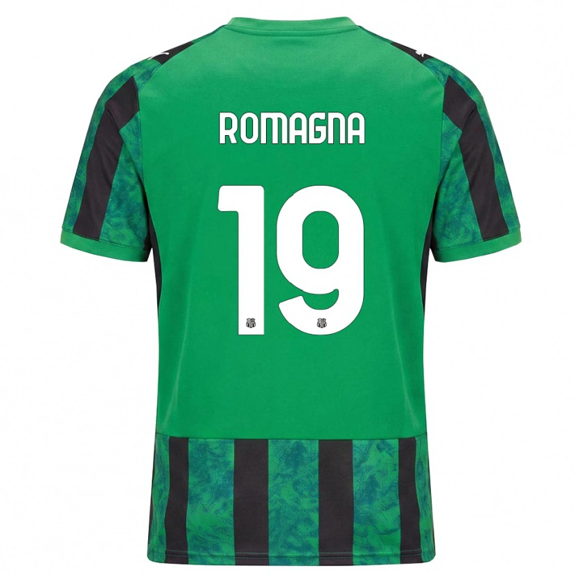 Danxen Børn Filippo Romagna #19 Grøn Sort Hvid Hjemmebane Spillertrøjer 2026/27 Trøje T-Shirt