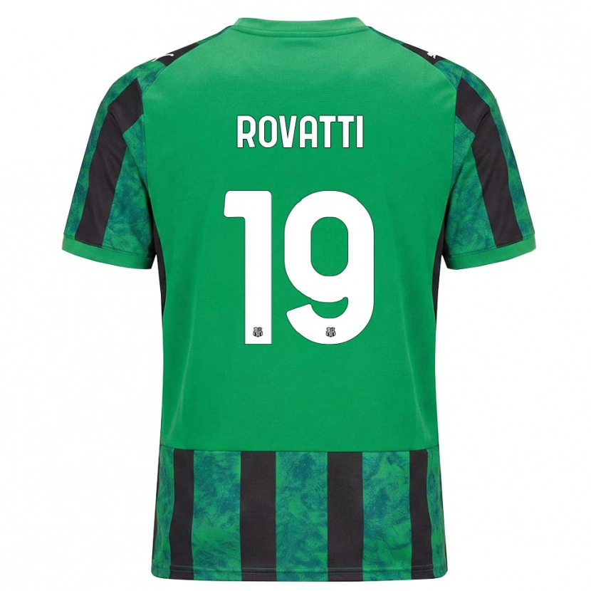 Danxen Børn Matteo Rovatti #19 Grøn Sort Hvid Hjemmebane Spillertrøjer 2026/27 Trøje T-Shirt