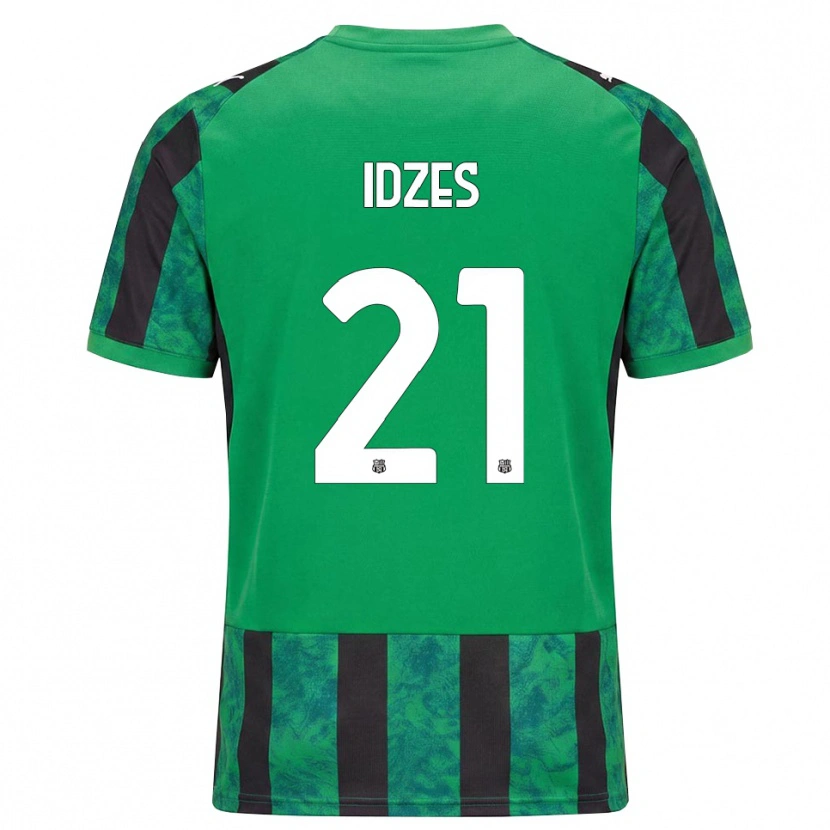 Danxen Børn Jay Idzes #21 Grøn Sort Hvid Hjemmebane Spillertrøjer 2026/27 Trøje T-Shirt