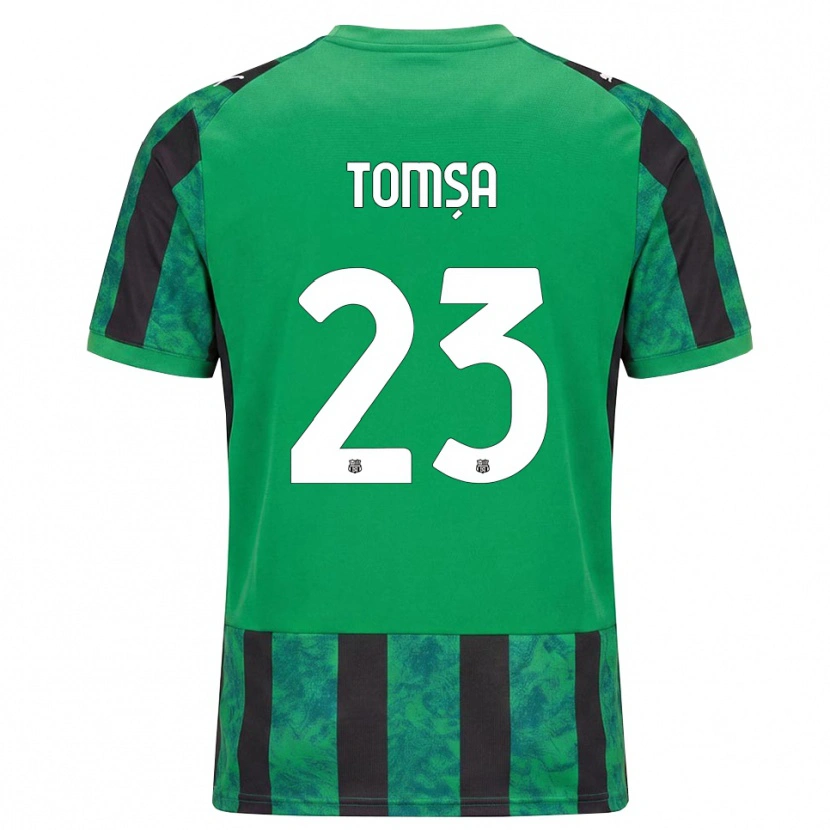 Danxen Børn Troy Tomșa #23 Grøn Sort Hvid Hjemmebane Spillertrøjer 2026/27 Trøje T-Shirt