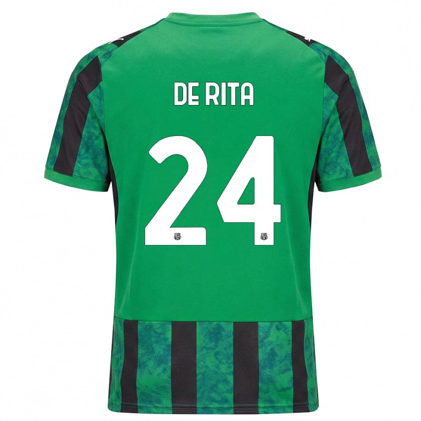 Danxen Børn Aurora De Rita #24 Grøn Sort Hvid Hjemmebane Spillertrøjer 2026/27 Trøje T-Shirt