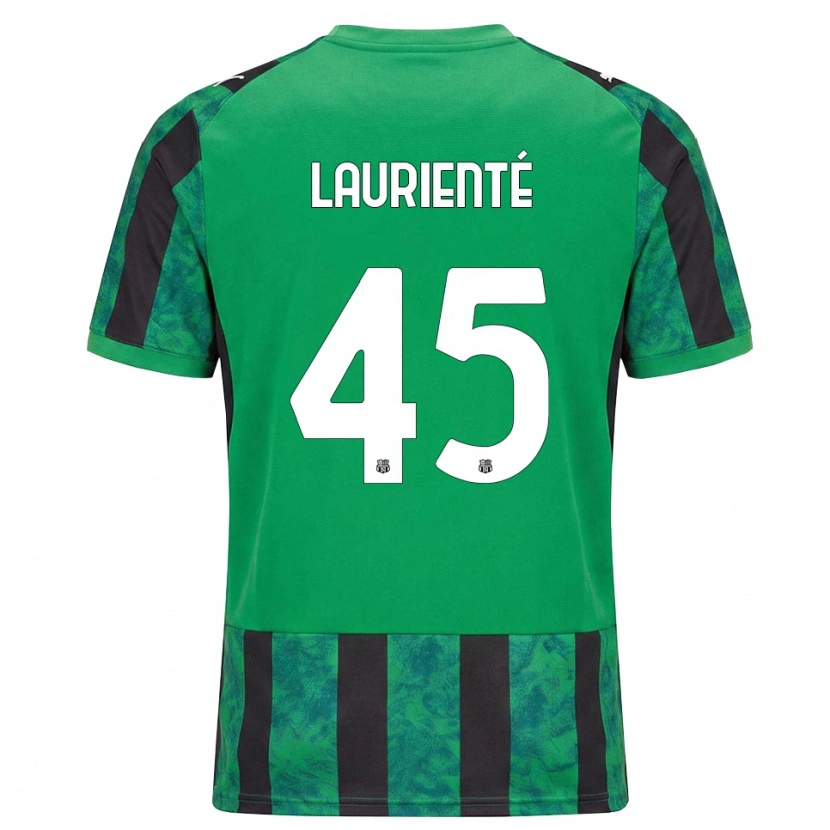 Danxen Børn Armand Laurienté #45 Grøn Sort Hvid Hjemmebane Spillertrøjer 2026/27 Trøje T-Shirt