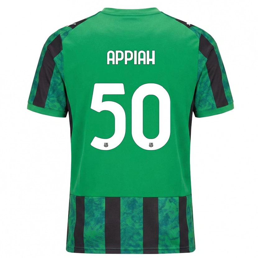 Danxen Børn Lorenzo Appiah #50 Grøn Sort Hvid Hjemmebane Spillertrøjer 2026/27 Trøje T-Shirt