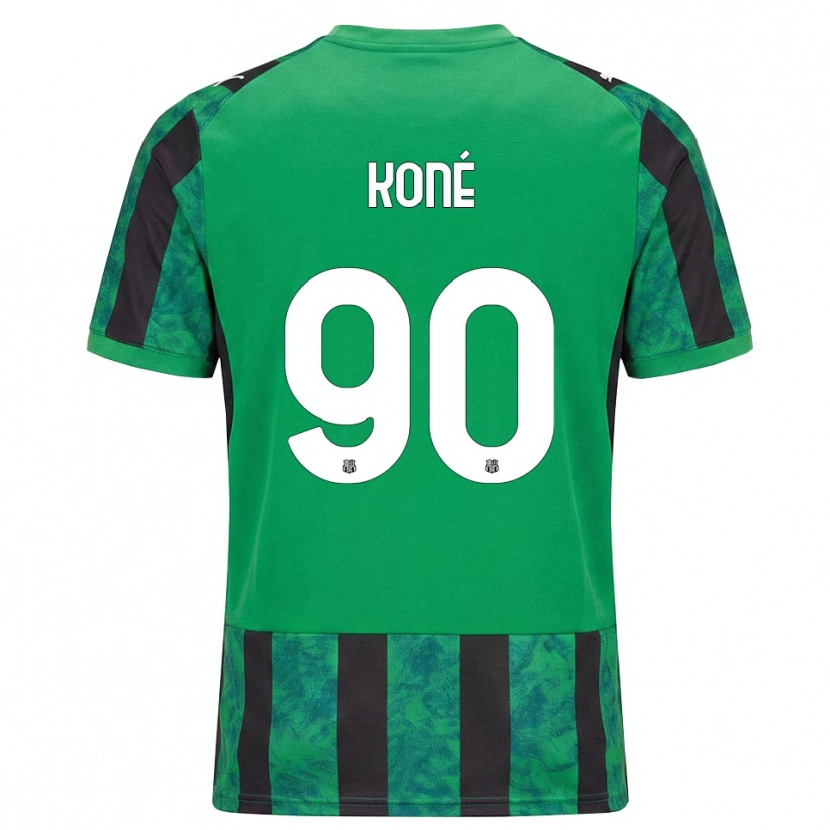 Danxen Børn Ismaël Koné #90 Grøn Sort Hvid Hjemmebane Spillertrøjer 2026/27 Trøje T-Shirt
