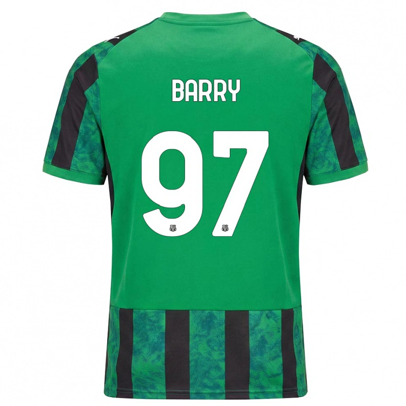 Danxen Børn Omar Barry #97 Grøn Sort Hvid Hjemmebane Spillertrøjer 2026/27 Trøje T-Shirt