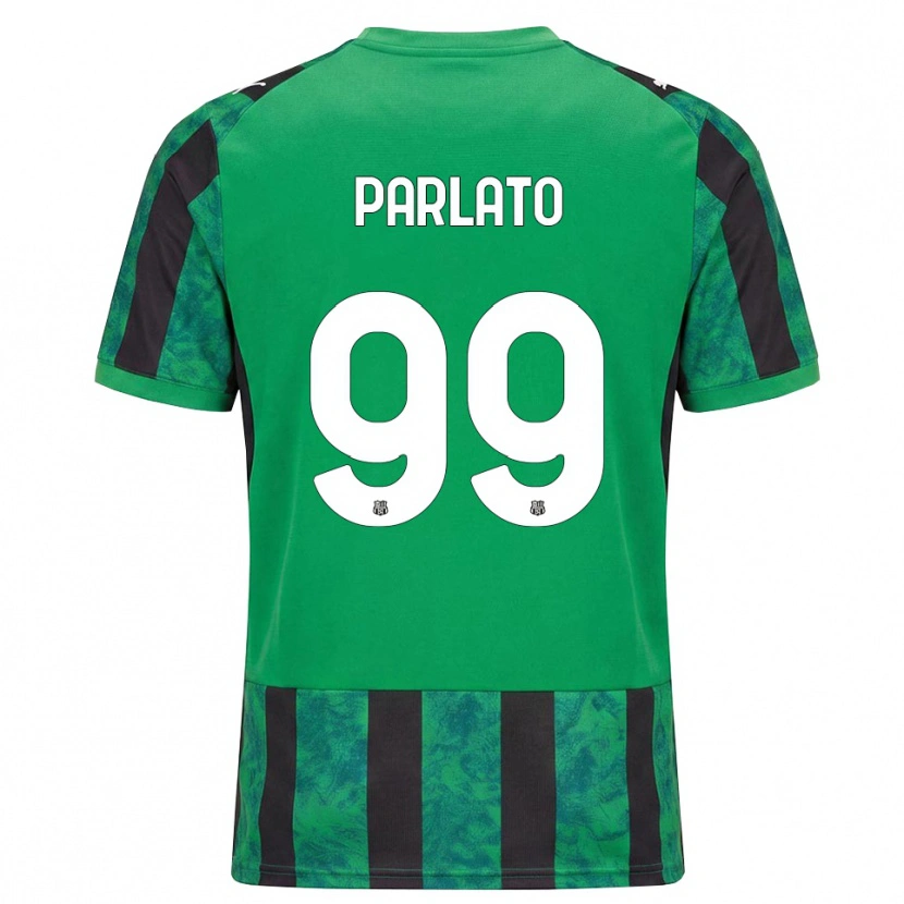 Danxen Børn Claudio Parlato #99 Grøn Sort Hvid Hjemmebane Spillertrøjer 2026/27 Trøje T-Shirt