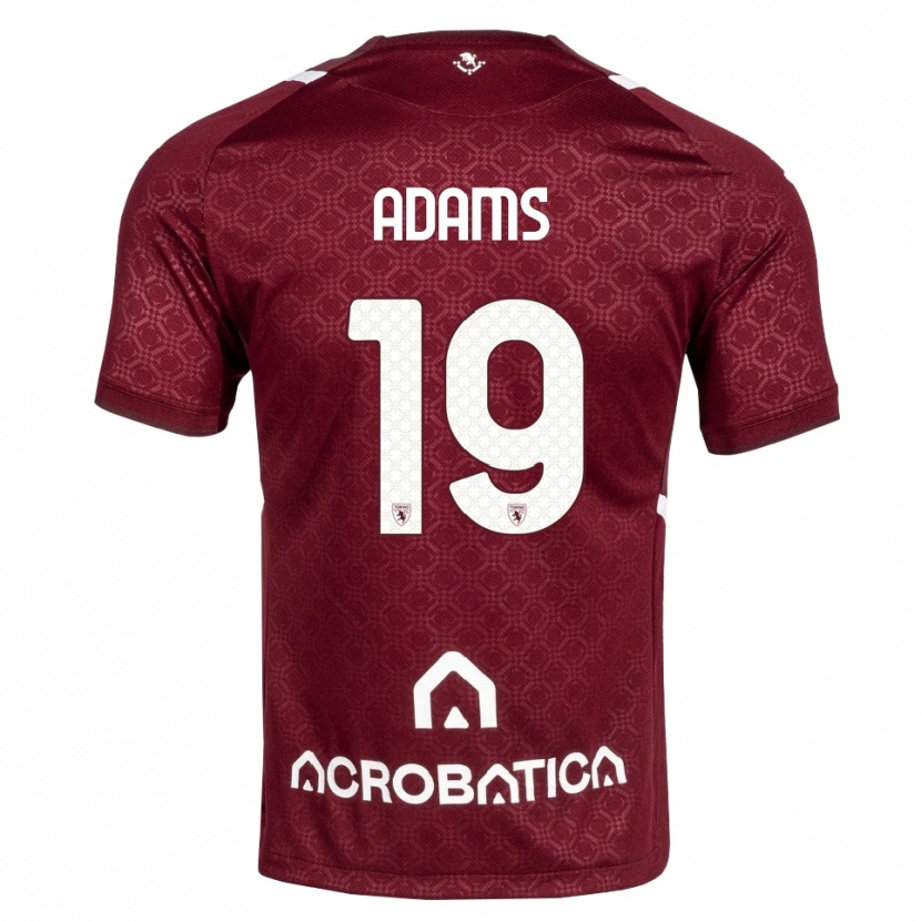 Danxen Børn Ché Adams #19 Bordeaux Hvid Hjemmebane Spillertrøjer 2026/27 Trøje T-Shirt