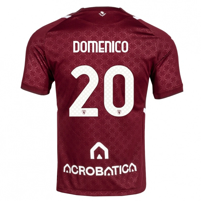 Danxen Børn Domenico Gai #20 Bordeaux Hvid Hjemmebane Spillertrøjer 2026/27 Trøje T-Shirt