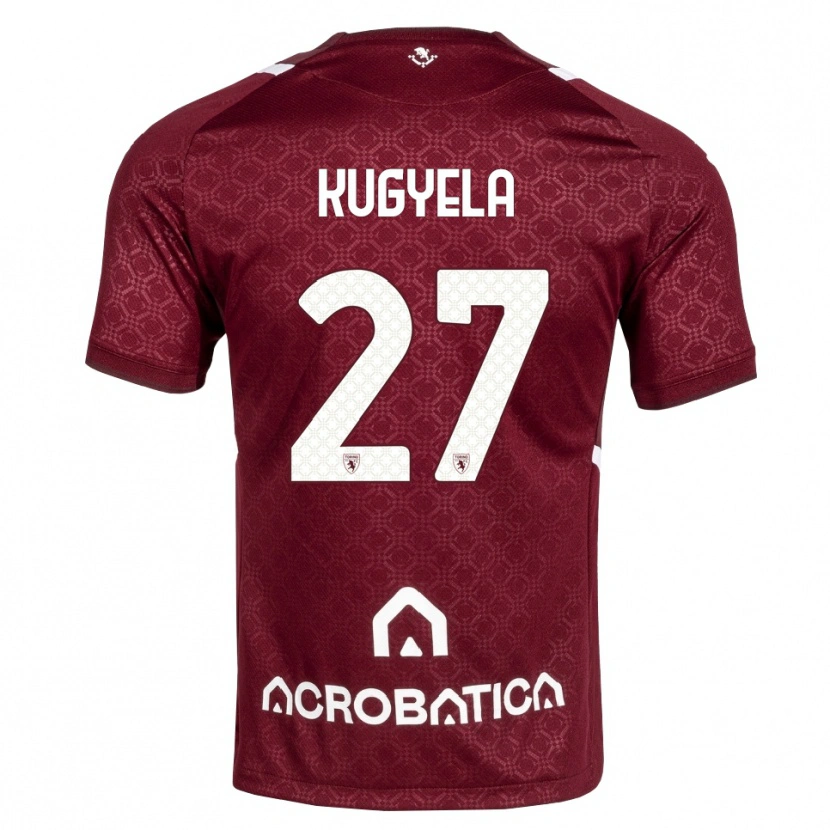 Danxen Børn Zalán Kugyela #27 Bordeaux Hvid Hjemmebane Spillertrøjer 2026/27 Trøje T-Shirt