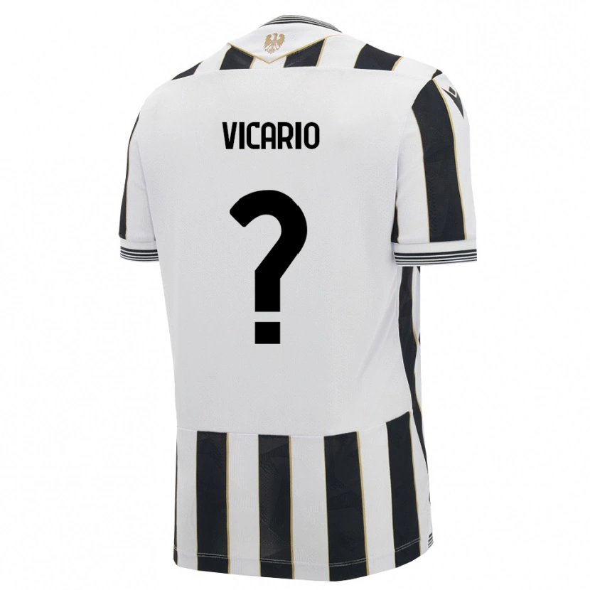 Danxen Børn Filippo Vicario #0 Sort Hvid Pink Hjemmebane Spillertrøjer 2026/27 Trøje T-Shirt