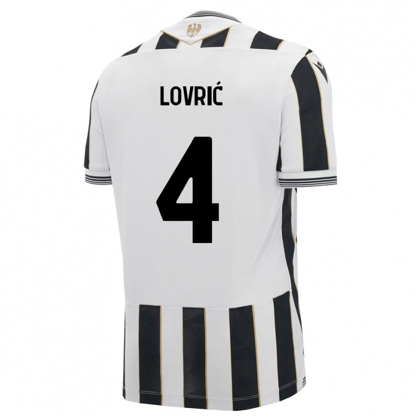 Danxen Børn Sandi Lovrić #4 Sort Hvid Pink Hjemmebane Spillertrøjer 2026/27 Trøje T-Shirt