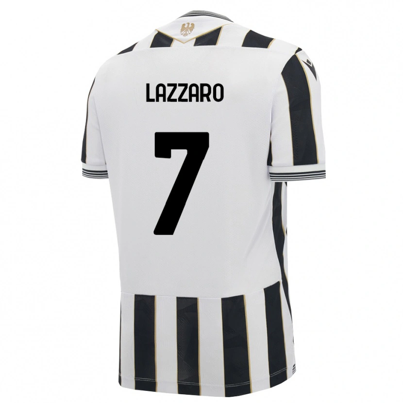 Danxen Børn Davide Lazzaro #7 Sort Hvid Pink Hjemmebane Spillertrøjer 2026/27 Trøje T-Shirt