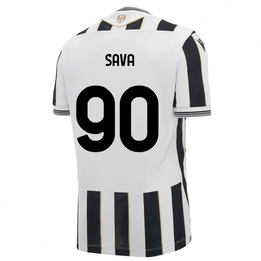 Danxen Børn Răzvan Sava #90 Sort Hvid Pink Hjemmebane Spillertrøjer 2026/27 Trøje T-Shirt