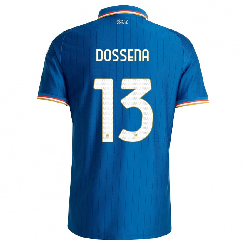 Danxen Børn Alberto Dossena #13 Blå Hvid Rød Hjemmebane Spillertrøjer 2026/27 Trøje T-Shirt