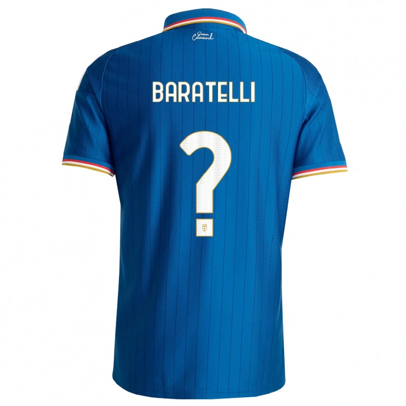 Danxen Børn Mattia Baratelli #0 Blå Hvid Rød Hjemmebane Spillertrøjer 2026/27 Trøje T-Shirt