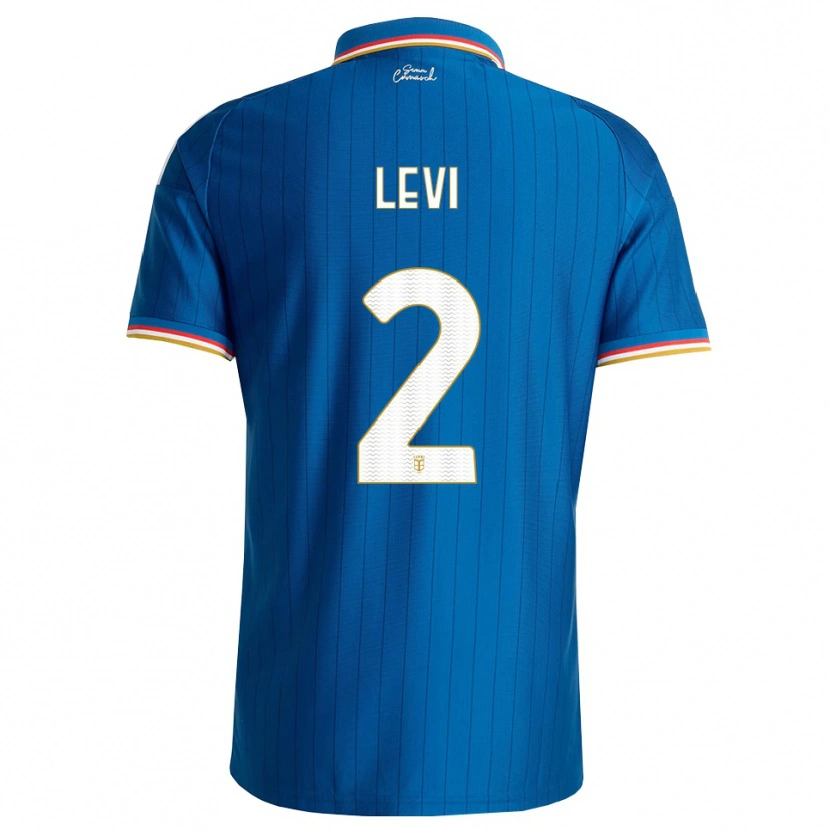 Danxen Børn Levente Bősze #2 Blå Hvid Rød Hjemmebane Spillertrøjer 2026/27 Trøje T-Shirt