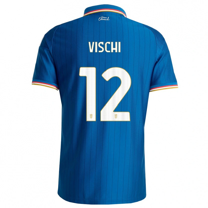 Danxen Børn Tommaso Vischi #12 Blå Hvid Rød Hjemmebane Spillertrøjer 2026/27 Trøje T-Shirt