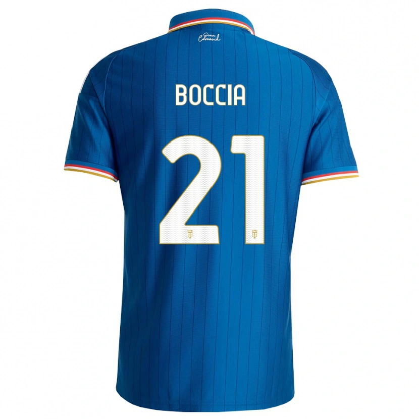 Danxen Børn Thomas Boccia #21 Blå Hvid Rød Hjemmebane Spillertrøjer 2026/27 Trøje T-Shirt