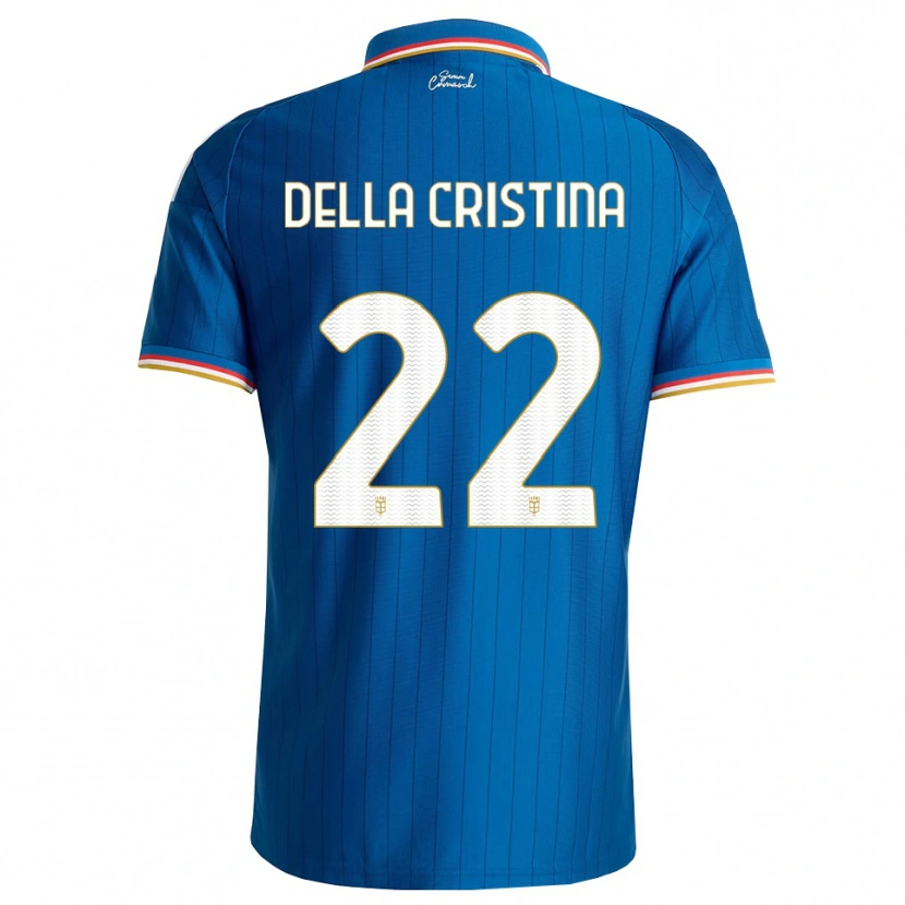 Danxen Børn Stefano Della Cristina #22 Blå Hvid Rød Hjemmebane Spillertrøjer 2026/27 Trøje T-Shirt